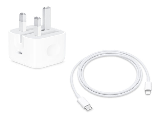 Apple USB-C to Lightning Cable (1m) & 20W Power Adapter Bundle